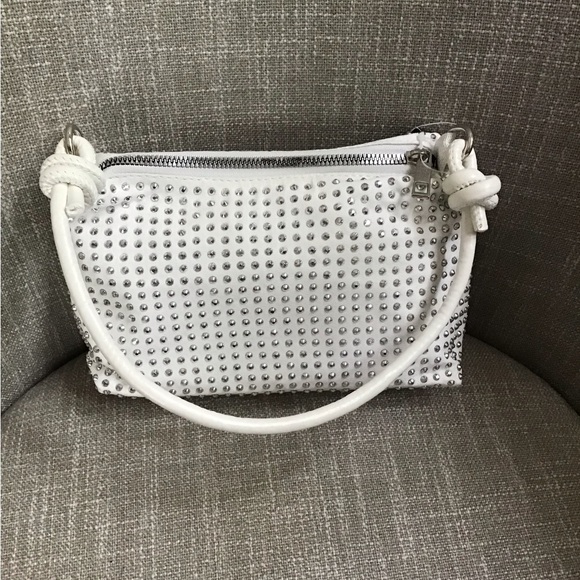 Small white Bag with Crystals - Picture 1 of 5